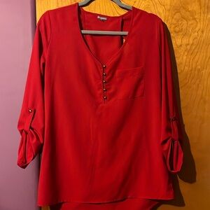 Charlotte russe red blouse size Medium